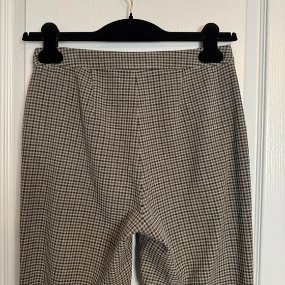 Aritzia Sunday Best Freshman Check Pant Size 4  Gray High Rise Straight Academia - Picture 5 of 14